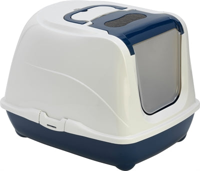 Moderne litière flip chat jumbo bleu foncé