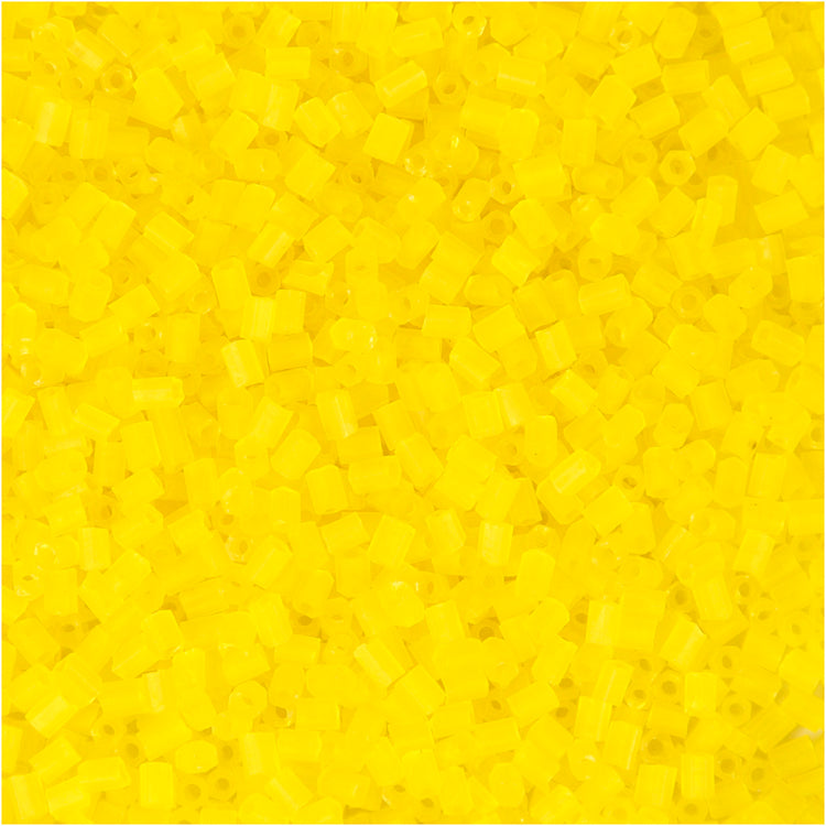 Creativ company perles de rocaille 2 tailles, d 1,7 mm, taille 15 0, diamètre du trou 0,5 mm, jaune transparent, 25 g 1 boîte