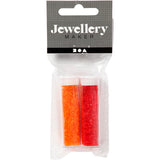 Creativ company perles de rocaille coupe 2, d 1,7 mm, taille 15 0, diamètre de trou 0,5 mm, orange transparent, rouge transparent, 2x7 g 1 boîte - afbeelding 2