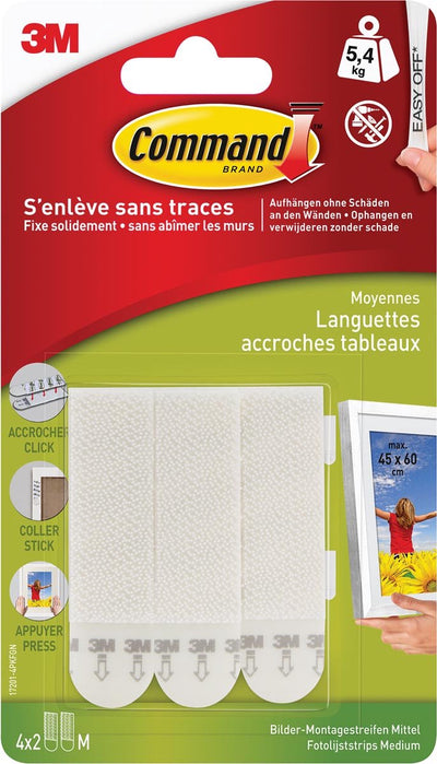 3m 1044679 - 17201c bandes de peinture de commande blanc moyen 8 cartes | 5 pièces