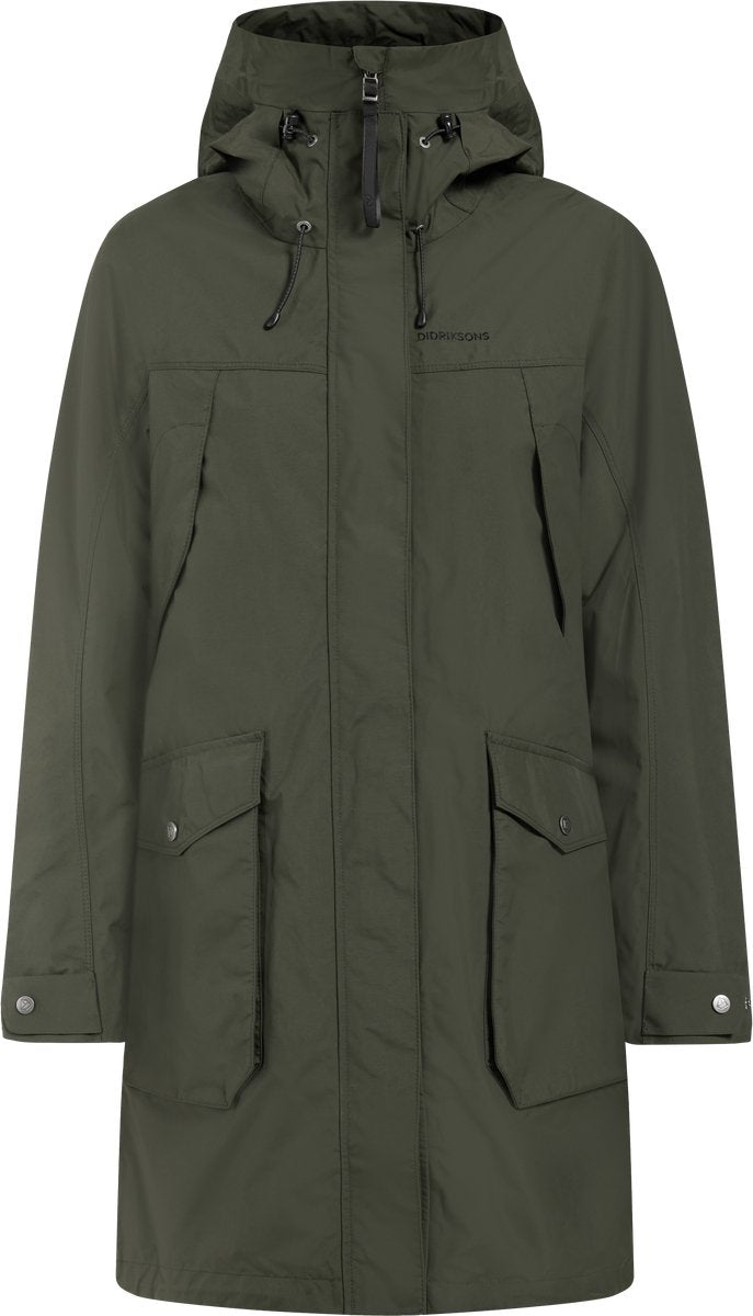 Didriksons veste outdoor femme thelma wns parka 10 - vert foncé