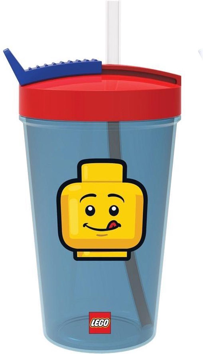 Lego - gobelet iconique 500 ml - polypropylène - bleu