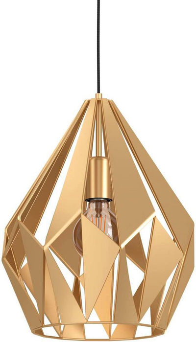 Lampe à suspension Eglo Carlton - e27 - ø 31 cm - or