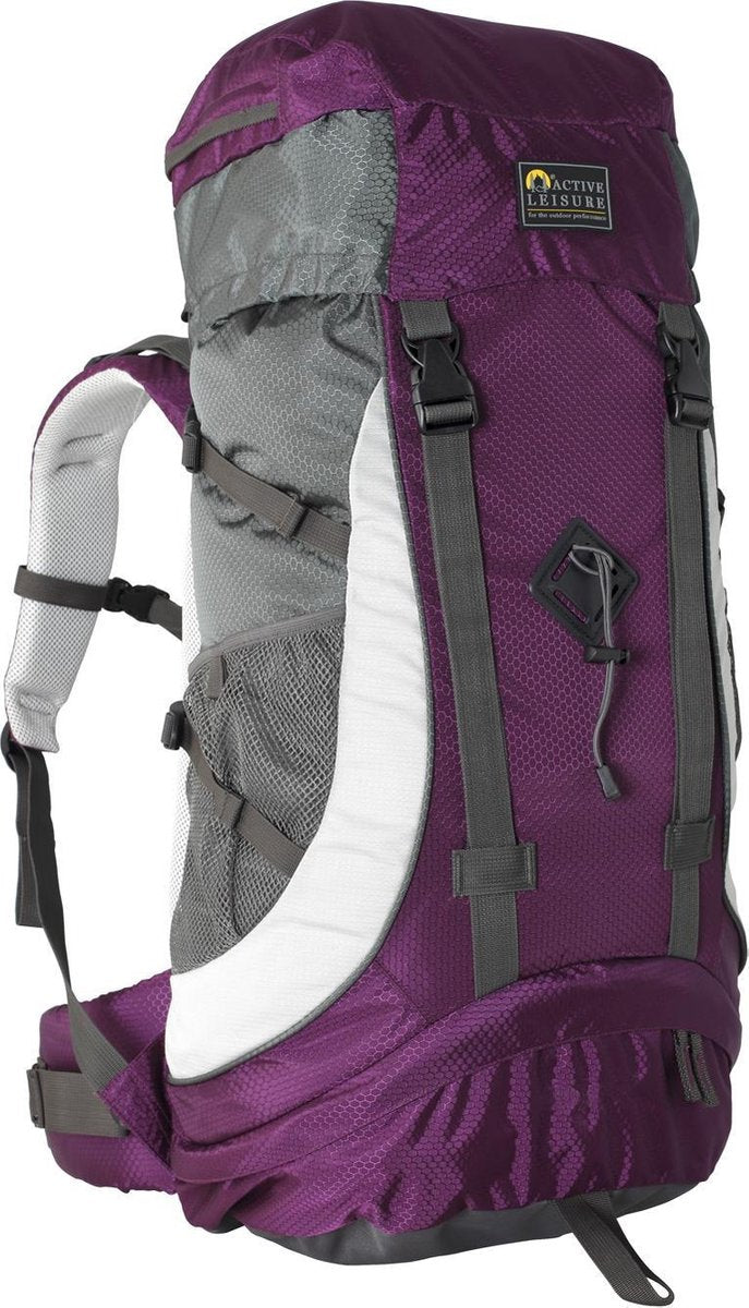 Guide de montagne loisirs actifs 55 - sac à dos - gris argent aubergine