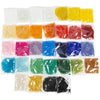 Perles de rocaille Creativ Company, d 1,7+3+4 mm, taille 6 0+8 0+12 0, taille du trou 0,5-1,2 mm, les couleurs peuvent varier, 32x100 g 1 boîte