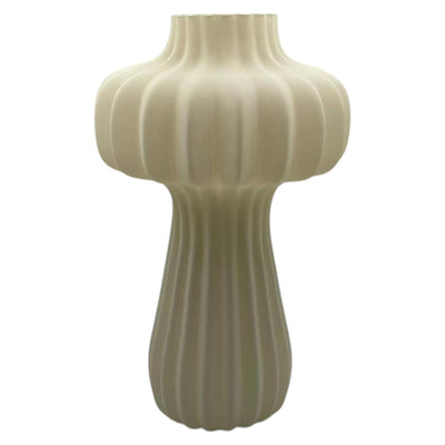 Vase ambiance manoir mae verre blanc 17x17x27,5cm