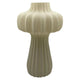 Vase ambiance manoir mae verre blanc 17x17x27,5cm
