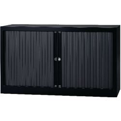 Armoire à portes roulantes bisley eurotambours plus noir