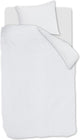 Housse de couette à langer Bedinghouse - unie - simple - 140x200 220 cm - blanc