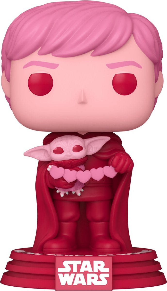 Figurine à collectionner Funko Star Wars Saint Valentin Pop ! star wars luke grogu 9 cm rose