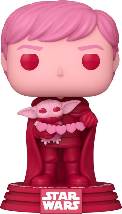 Figurine à collectionner Funko Star Wars Saint Valentin Pop ! star wars luke grogu 9 cm rose