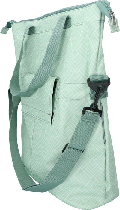 Sacoche de vélo simple Dyto - cabas ou sac à bandoulière - poche avant avec poche zippée - fond renforcé - 18 litres - vert menthe