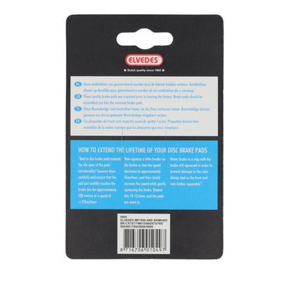 Jeu de plaquettes de frein à disque Elvedes organic Shimano BR-M666, M785, M985, M988, R785, RS785 (1 paire)