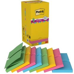 Notes super autocollantes post-it r330ssvp16eu 76x76mm pack assorti 16 pièces
