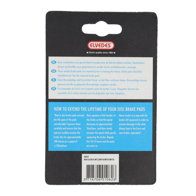 Jeu de plaquettes de frein à disque Elvedes organic Magura MT2, MT4, MT6, MT8 (1 paire)