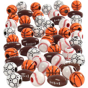 Perles de sport Creativ Company, taille 11-15 mm, diamètre du trou 3-4 mm, env. 220 pièces, différentes couleurs, 270 g 1 boîte - afbeelding 1