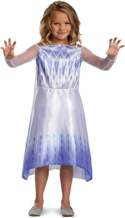 Déguisement Disney - La Reine des Neiges 2, Reine des Neiges Elsa Basic Plus, taille M (7-8 ans), filles
