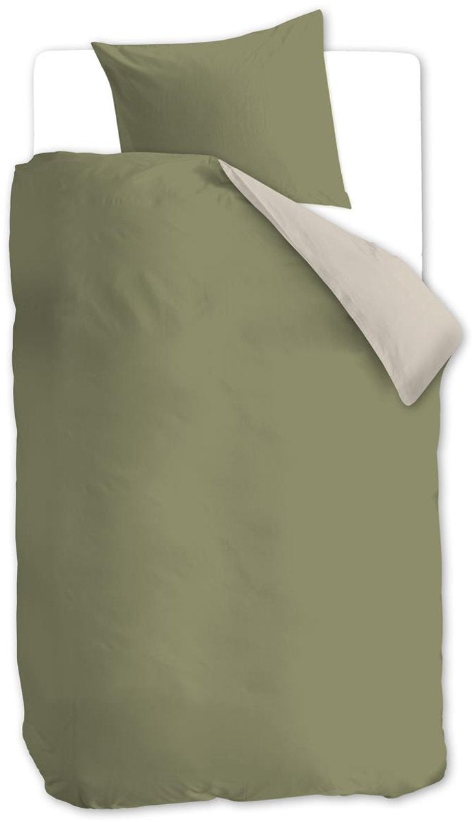 Vtwonen - housse de couette duo - simple - 140x200 220cm - vert olive