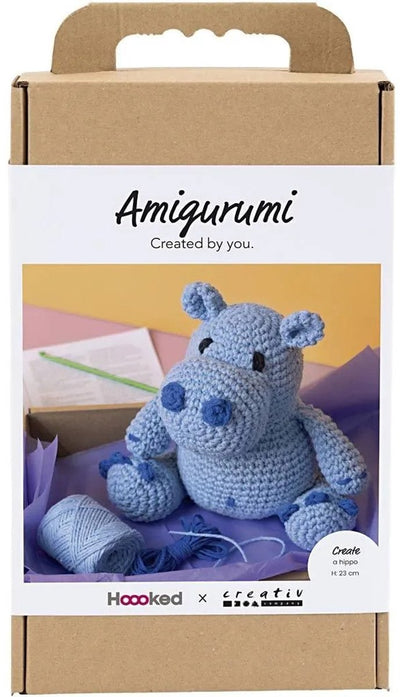 Creativ company hobby set amigurumi, hippopotame, bleu, bleu clair, 1 boîte