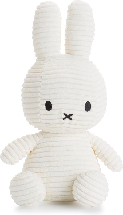 Bon ton toys Miffy - velours côtelé écologique blanc cassé - 23 cm - 9