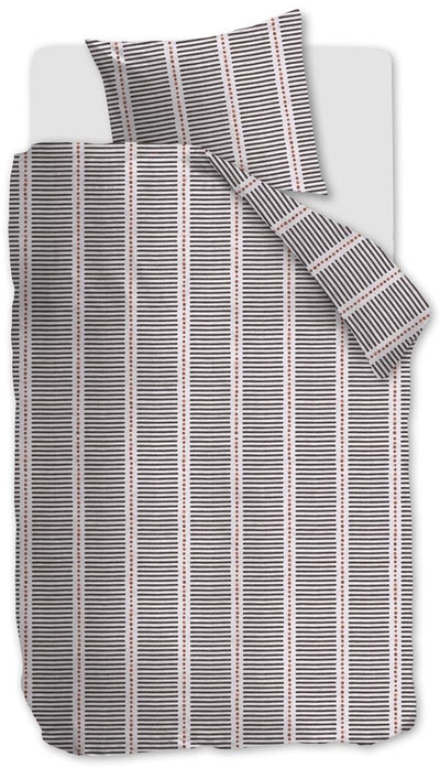 Housse de couette Vtwonen à pois et rayures - simple - 140x200 220 cm - blush