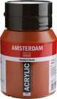 Pot de peinture acrylique série standard Amsterdam 500 ml sienne brûlée 411