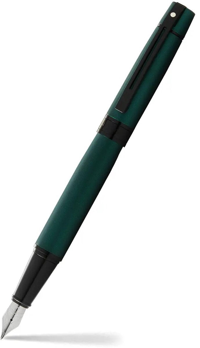 Stylo plume Sheaffer-300-vert mat avec noir-plume m-y compris convertisseur pour le remplissage-sf-e0934653