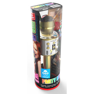 Idance microphone de fête Bluetooth or | 2 pièces