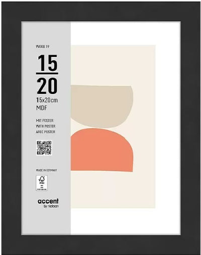Nielsen design cadre photo nielsen 3217201 bois 19 noir 15x20 cm