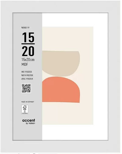 Nielsen design cadre photo nielsen 3217202 bois 19 blanc 15x20 cm