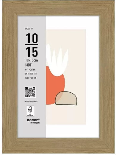 Nielsen design cadre photo nielsen 3211204 bois 19 naturel 10x15 cm