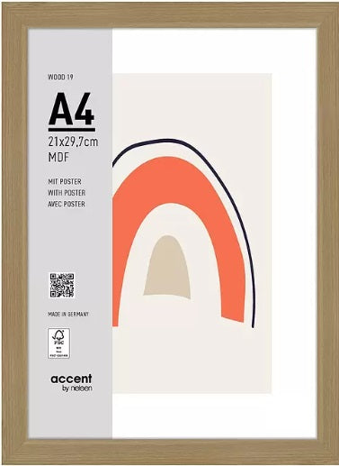 Nielsen design cadre photo nielsen 3221204 bois 19 naturel 21x29,7 cm