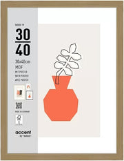 Nielsen design cadre photo nielsen 3230204 bois 19 naturel 30x40 cm - afbeelding 1