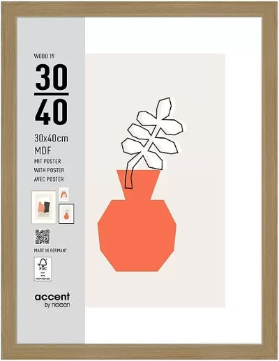 Nielsen design cadre photo nielsen 3230204 bois 19 naturel 30x40 cm