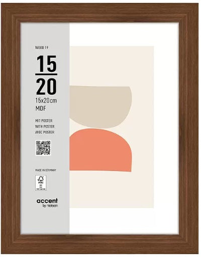 Nielsen design cadre photo nielsen 3217205 bois 19 noyer 15x20 cm