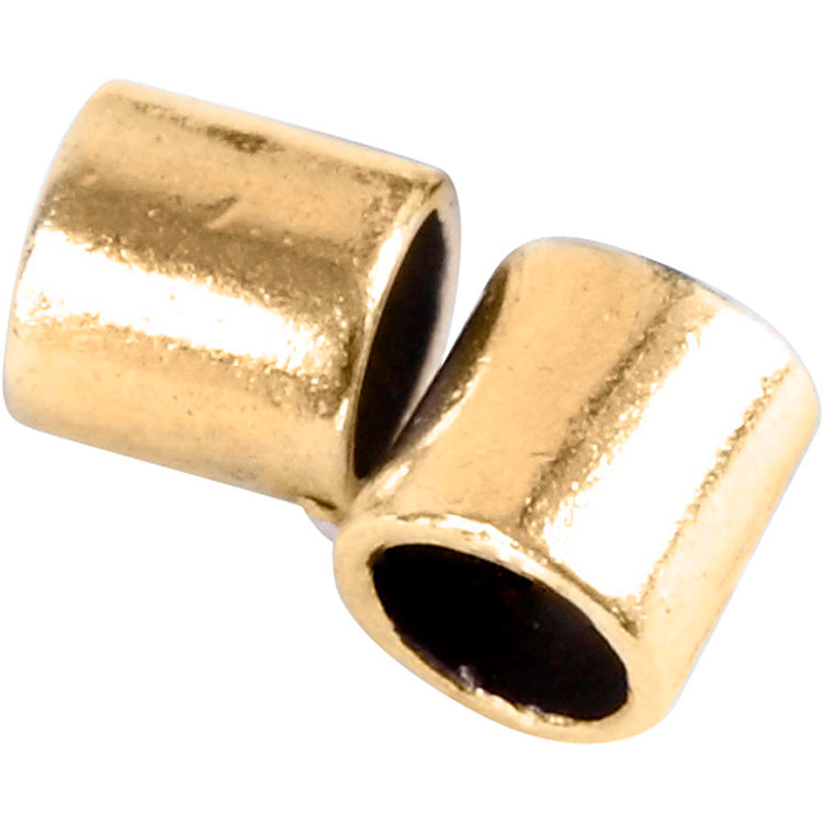 Tube de perles à écraser Creativ company, taille 2x2 mm, diamètre intérieur 1,4 mm, plaqué or, 80 pièces 1 boîte