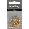 Tube de perles à écraser Creativ company, taille 2x2 mm, diamètre intérieur 1,4 mm, plaqué or, 80 pièces 1 boîte