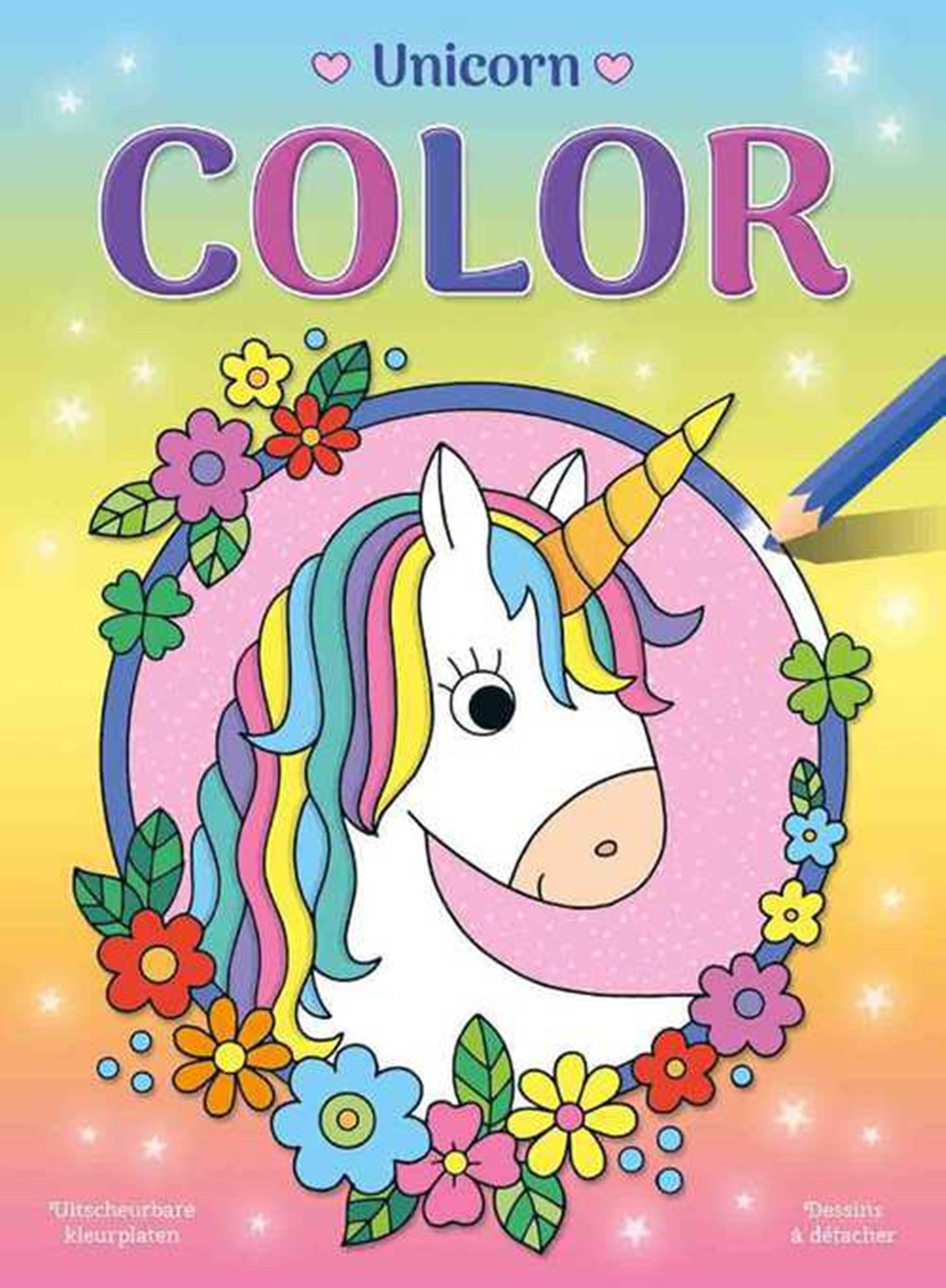 Bloc de couleur de couleur de licorne