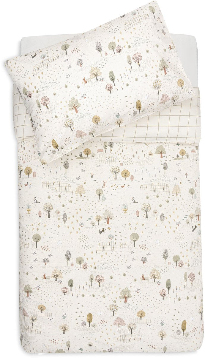 Housse de couette et taie Jollein - 100x140cm - petit parc
