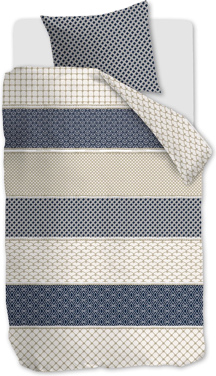 Housse de couette cordes Riviera maison - simple - 140x200 220 - bleu marine