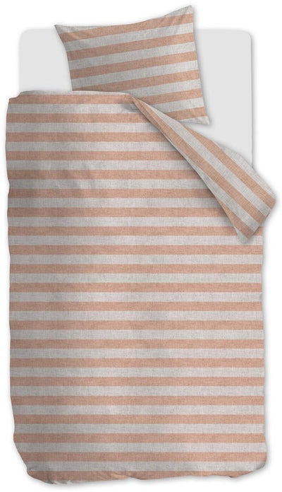 Vtwonen - housse de couette à rayures audacieuses - simple - 140x200 220cm - rose pastel