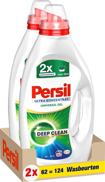 Détergent universel ultra concentré Persil | 2 x 62 lavages | 124 lavages | emballage de valeur