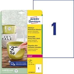 Étiquettes avery l4775rev20 blanches 20 pièces