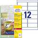 Étiquettes avery l4776rev-20 blanches 240 pièces