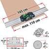 Wolfcraft Wolfcraft Guide rail pour la scie à cercle à main FKS 145