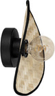 Applique Eglo Marywell - e27 - 30 cm - marron noir - bois