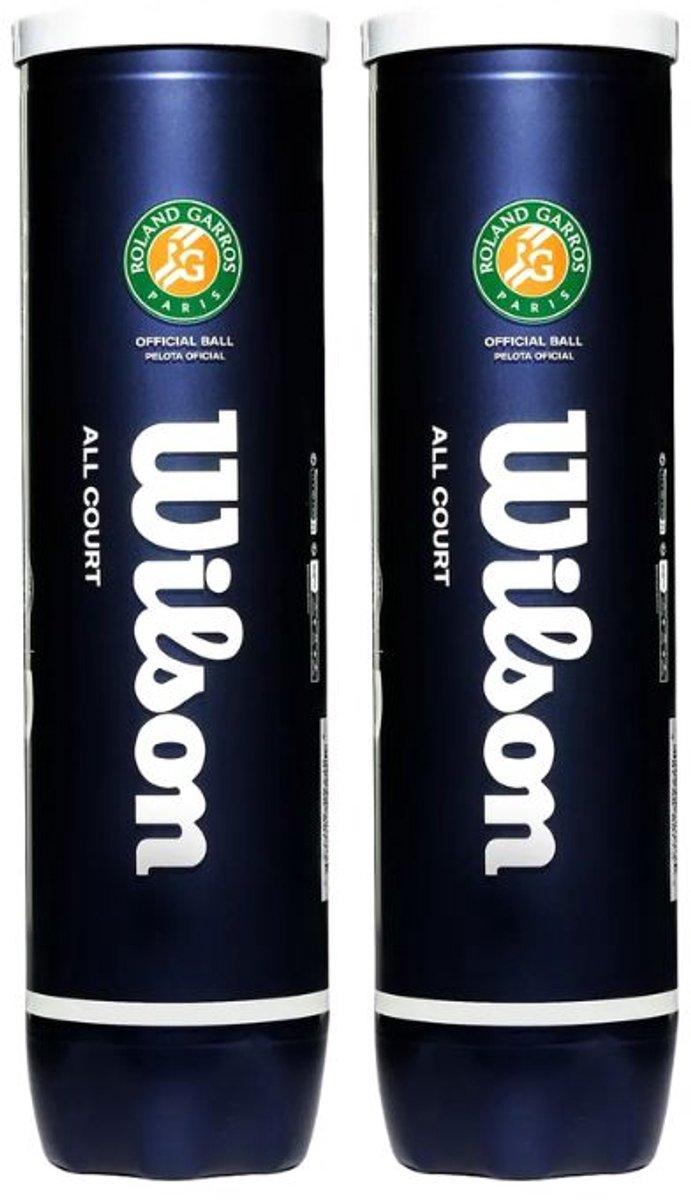 Balles de tennis tous terrains Wilson Roland Garros - 4 canettes - 2 canettes
