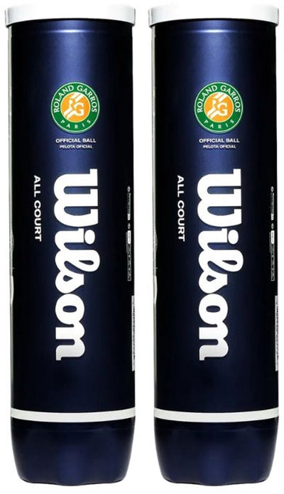 Balles de tennis tous terrains Wilson Roland Garros - 4 canettes - 2 canettes