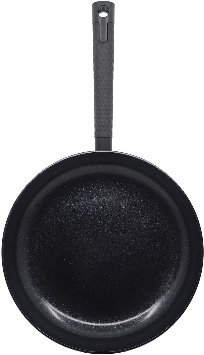 Poêle à frire sans marque cb chef sans marque - ø 24 cm - 100% sans pfas - revêtement antiadhésif céramique - poêle à induction - noir