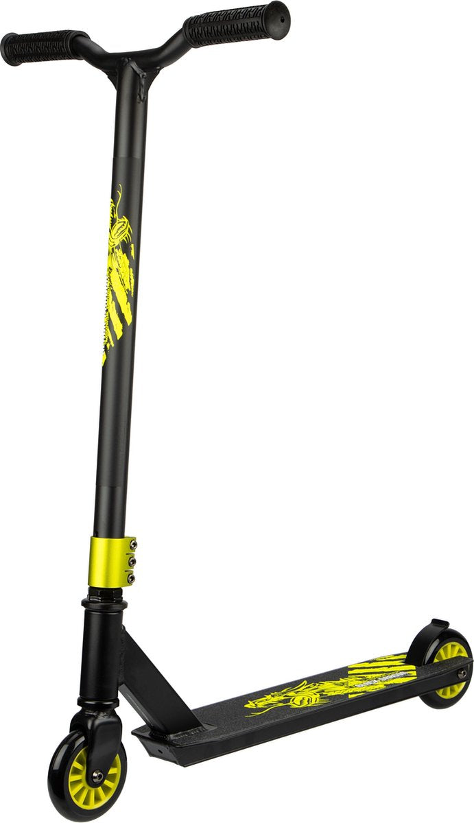 Trottinette freestyle dragon noir - road rage - black lime - scooter - 100kg